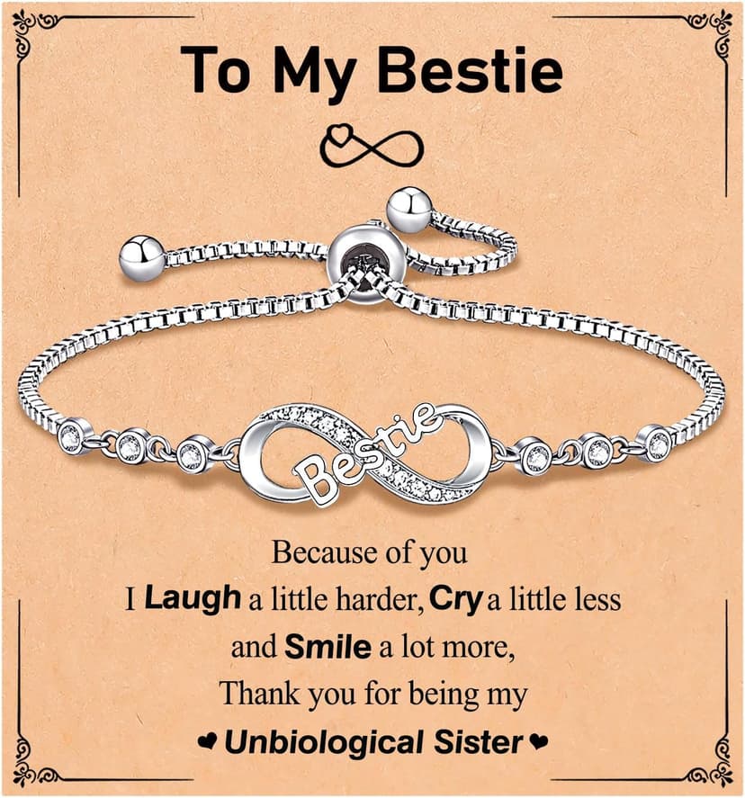 UNGENT THEM Infinity Love Heart Bracelets for Women Her Happy Birthday Valentines Christmas Presents