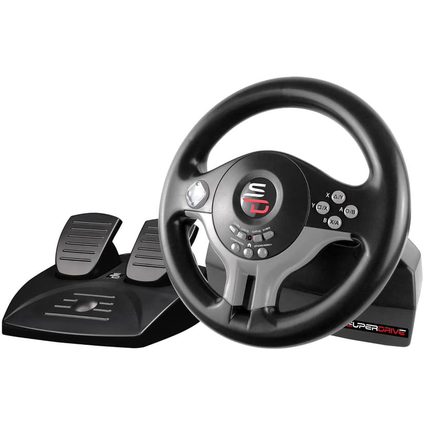 SUBSONIC Superdrive - SV250 Steering wheel with pedals and gearshift paddles racing wheel for nintendo Switch 2 - Switch - Ps4 - xbox Seie X/S, Xbox One - PC