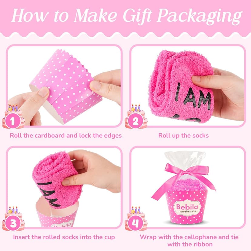 Bebila Birthday Gifts for Women Funny Socks for 30 40 50 60 70 Year Old Woman Birthday Gifts for Mom Sister Wife Friends