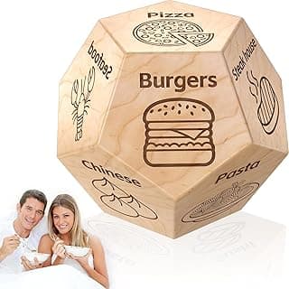 Food Dice Stocking Stuffers for Men Women Kids Adults Date Night Dice Couples Gifts for Him Her Anniversary Christmas Birthday Wedding Gifts for Men Women Him Her Boyfriend Girlfriend Husband