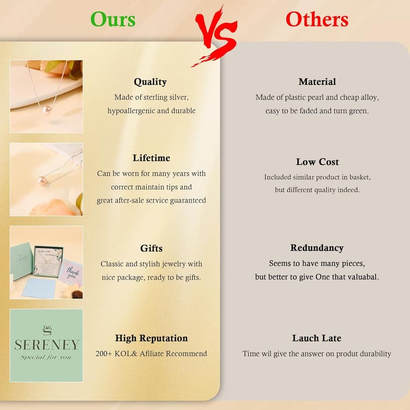 Sereney Birthday Gifts for Girls Women, Sterling Silver Pearl Necklace as 7 9 10 11 13 15 16 18 21 30 40 50 60 Year Old Birthday Gifts, Single Pearl Necklace as Bday Gifts for Friends Lockets