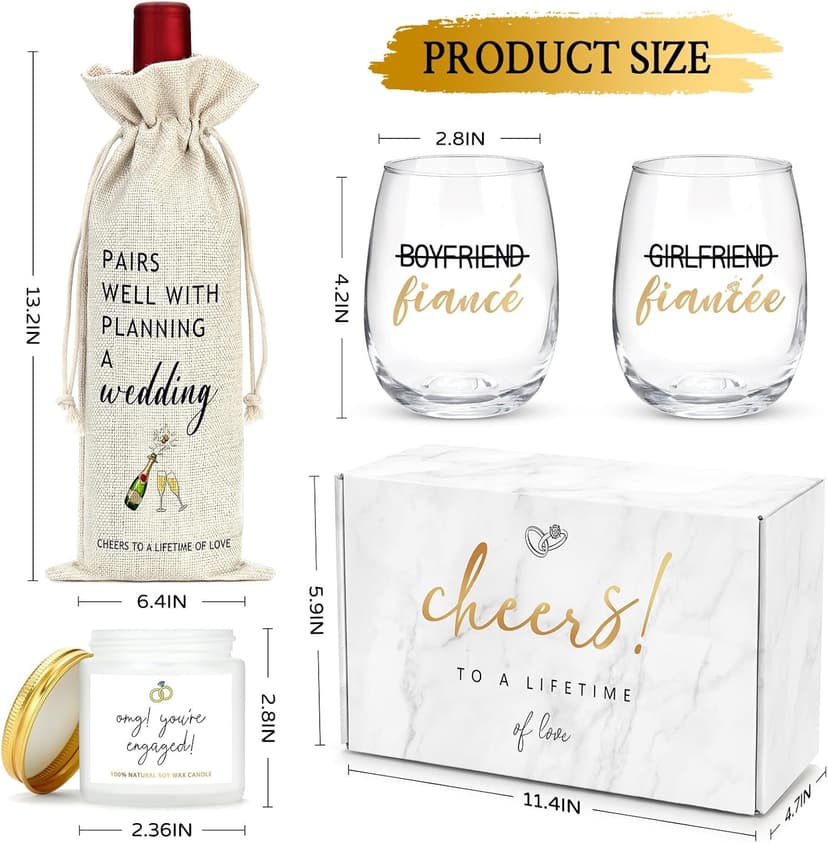 Engagement Gifts for Couples Women Newly Engaged Gift for Her Fiance Gifts for Women Unique Engagement Decorations Just Engaged Present Ideas for Her Him Bride Men Future Mr and Mrs Best Friend