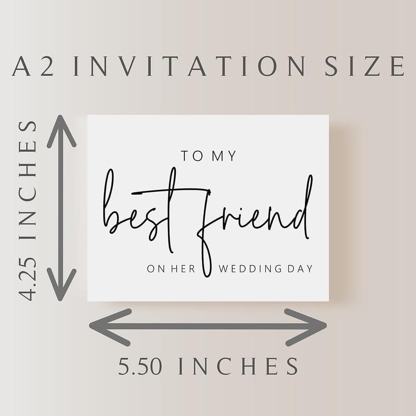 To My Best Friend On Her Wedding Day. Wedding Day Card For Bride From Best Friend.