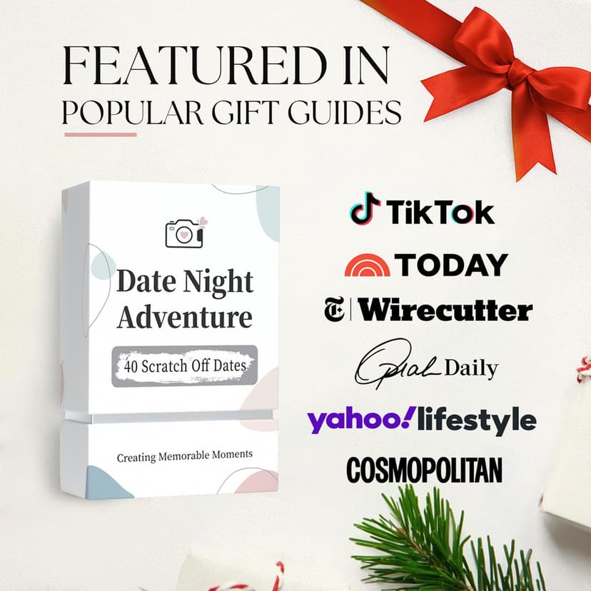 40 Date Ideas Card Games for Couples Date Night - Unique Date Deck Scratch Off Cards, Couples Gifts for Boyfriend Girlfriend, Romantic Wedding Anniversaries Newlywed Gifts for Him Husband Wife Bride