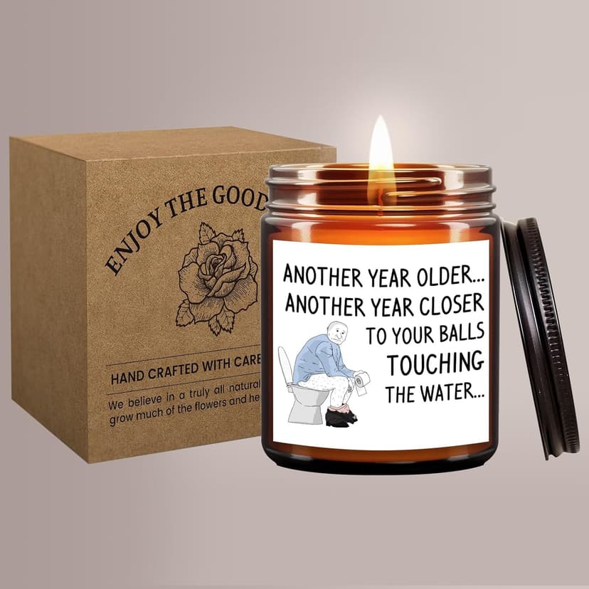 Birthday Gifts for Men Dad Boyfriend Him Husband Grandpa Brother Uncle Coworker Best Friend, Funny Present 65th 30th 75th 60th 40th 50th Birthday Gift Ideas, Happy Birthday Candles Unique Mens Gifts