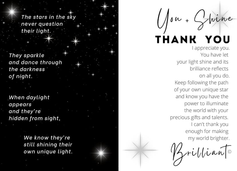 Handmade Iridescent Stained Glass Star With Heartfelt Thank You Message - Thank You Gift For Someone Special/Appreciation Gift/Gratitude Gift for Friends, Neighbors/Colleagues (Thank You)