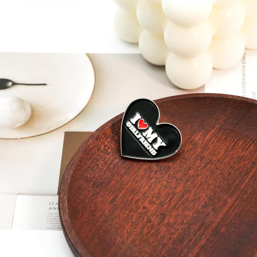 Ronglry I Love My Gir.lfriend Pin Cute Gifts for Boyfriend Funny Boyfriend Gift Ideas on Anniversary Valentines Birthday Gifts for Him I Heart My Gir.lfriend Pins for Men