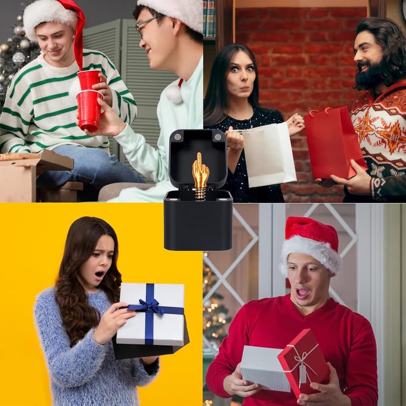 Funny Birthday Gifts for Men，Gag Gifts，Christmas White Elephant Gifts for Adults, Office Prank Gift Box, Weird Stuff Quirky Joke Big Brother Friend