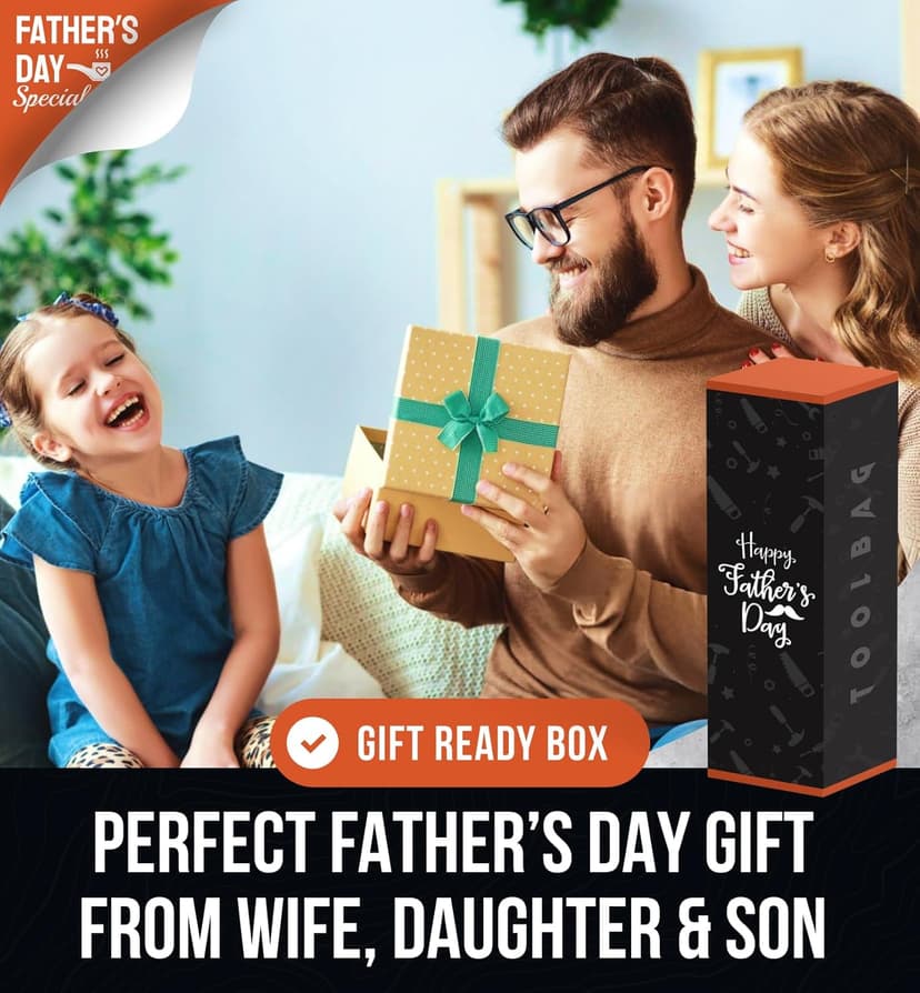 TOUGHEST Roll Up Tool Bag Organizer - 7 Pouches (3 Detachable) Compact Portable Tool Storage Box - 1680D Waterproof Small Tool Bag for Car - Gifts for Dad Mechanic Electrician