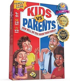 Kids VS Parents – A Hilarious Family Game with Conversation Starters & Fun Challenges – Card Game for Kids, Teens & Adults | Perfect for Game Night, Travel, or Gifts