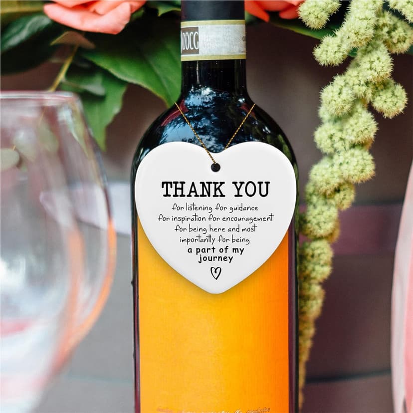 Thank You Gift for Women Friend Ornament Keepsake Sign Heart Plaque Thank You Being a Part of My Journey Appreciation Gifts for Women Men Coworker Boss Friend