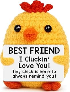Best Friend Birthday Gifts for Women Friends Graduation Gift Bestie BFF Birthday Gifts I Love You Bestie BFF Friendship Gift Christmas Mothers Day Funny Handmade Crochet Animals Chicken
