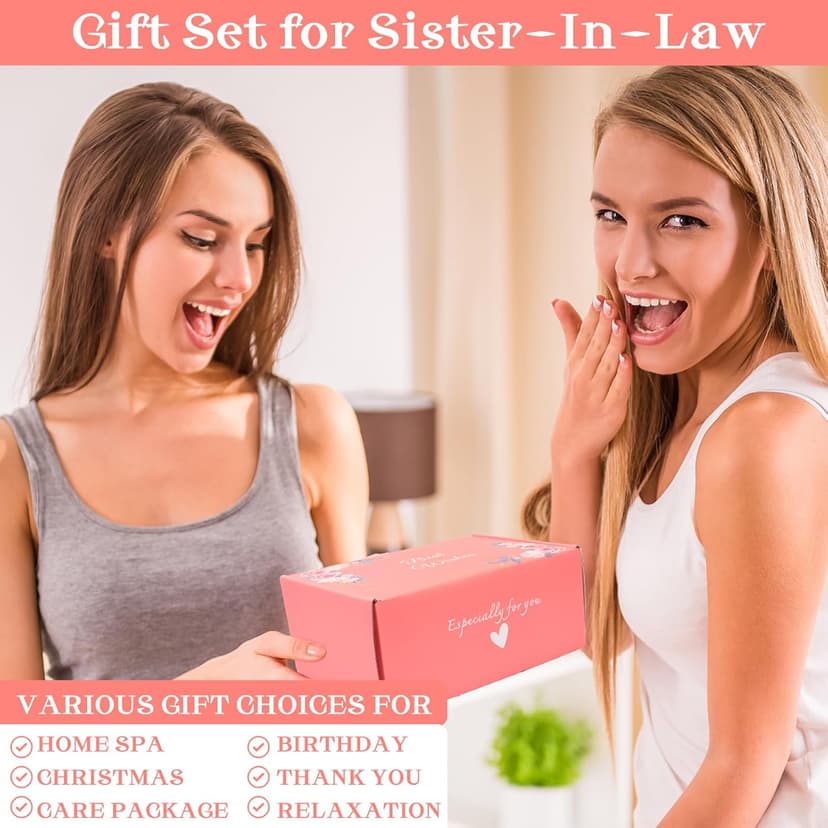 Sister in Law Gifts, Best Sister in Law Birthday Gifts, Mother's Day, Wedding Or Thanksgiving Day Best Gifts for Sister-in-Law, Sister-in-Law Spa Gift Basket Set