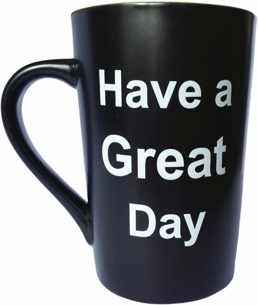 Funny Christmas Gifts Unique Coffee Mugs Have a Great Day Cute Cool Ceramic Cup Black, Best Holiday and Birthday Gag Gifts, 15 Oz
