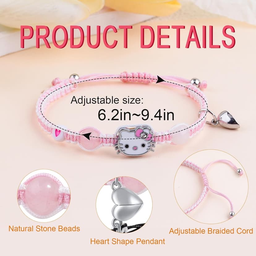 Couples/Friendship Matching Bracelets,Bat/Spider/kitty Bracelets Set, Valentine's Day Birthday Jewelry Gifts for Gf and Bf Soulmate, Matching Gifts for Husband&Wife Son&Daughters BFF