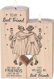 Candle Holder for Friend - Gifts for Friends，Women Female Girl Friends Personalized Custom Friendship Birthday Gift，Best Women Gift Idea for Christmas Thanksgiving
