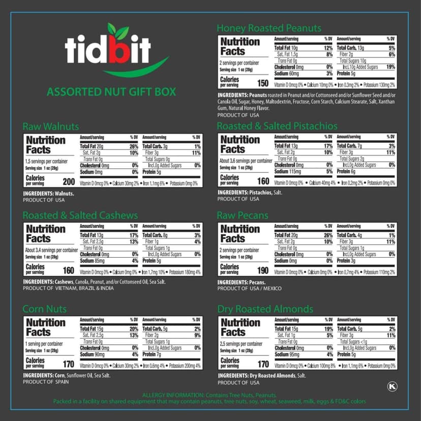Gourmet Nut Platter (7 Mix Tray) - Gift Baskets for Adults & Kids, Healthy Food Arrangement, Care Package, Irresistible Treats to Satisfy Your Cravings, Birthday, Labor Day, Christmas and other Holidays!