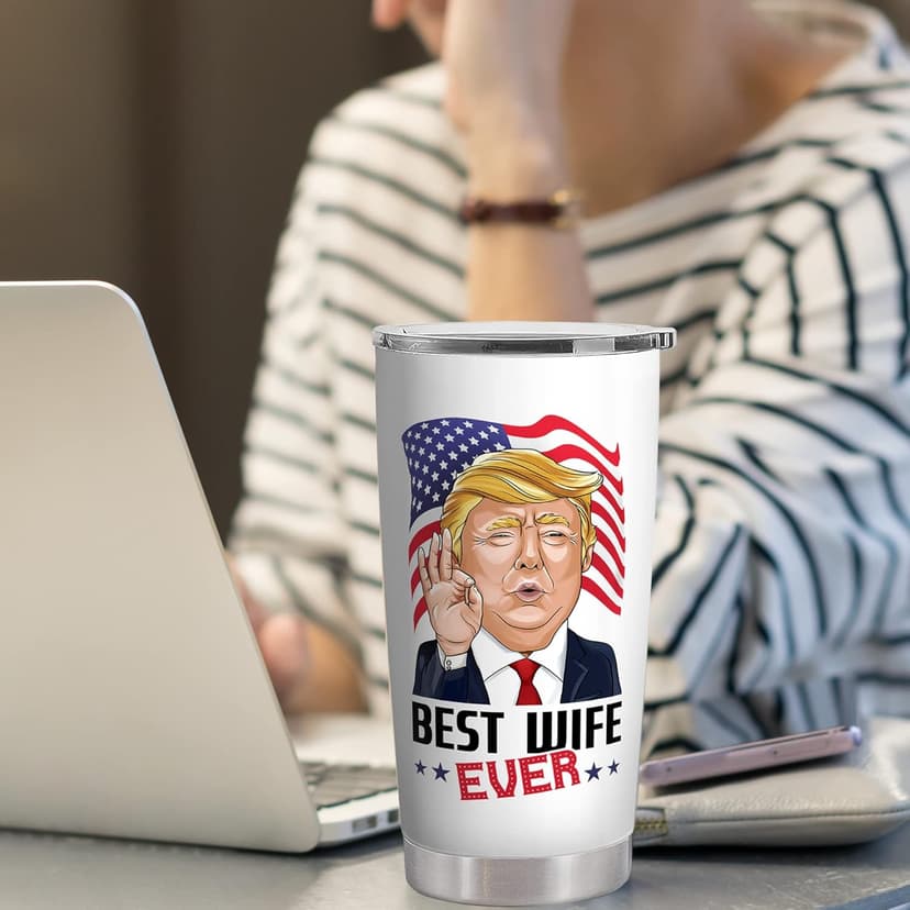 Gifts for Wife from Husband - Wedding Anniversary for Women, Birthday, Christmas, Valentines Day, Mothers Day Gifts for Her - Wife Gift Ideas - 20 Oz Stainless Steel White Tumbler