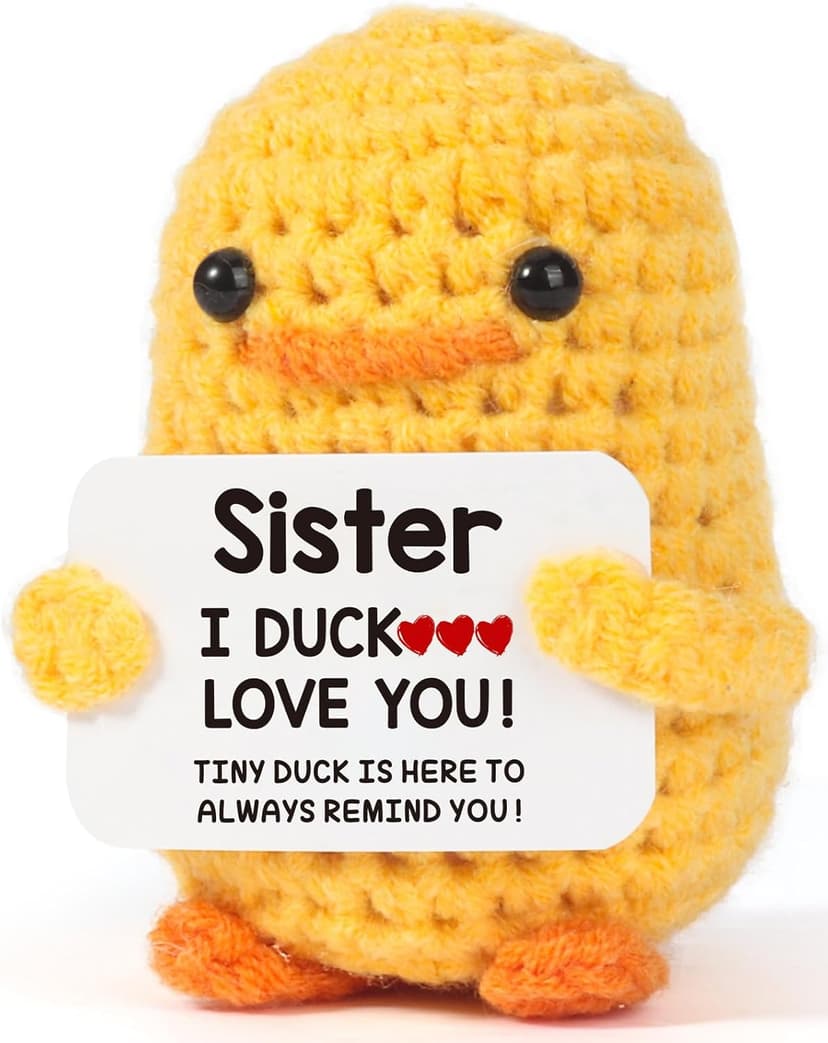 MBL Sister Gifts for Birthday Mothers Day - Handmade Funny Cute Small Duck Present for Sisters Sis Big Little Sister Graduation Christmas Stocking Stuffers