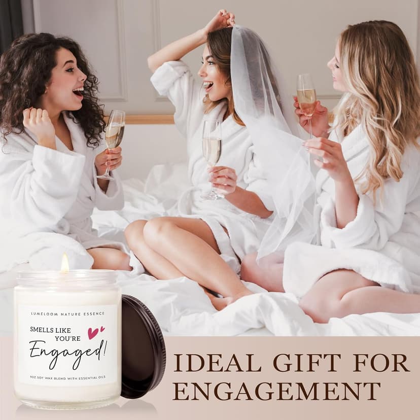 Engagement Gifts for Couples, Women, Her, 9oz Lavender Scented Soy Wax Candle, Bride Gifts for Women, Newly Engaged Couples, Fiance, Engagement, Engaged, Bride Candle