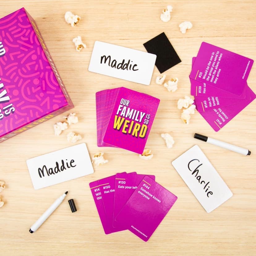 DSS Games Our Family is So Weird [A Family Card Game to Decide Who’s Most Likely to | Game Night Idea for Teens, Adults & Groups | Great for Stocking Stuffers, Christmas, Holiday Party]