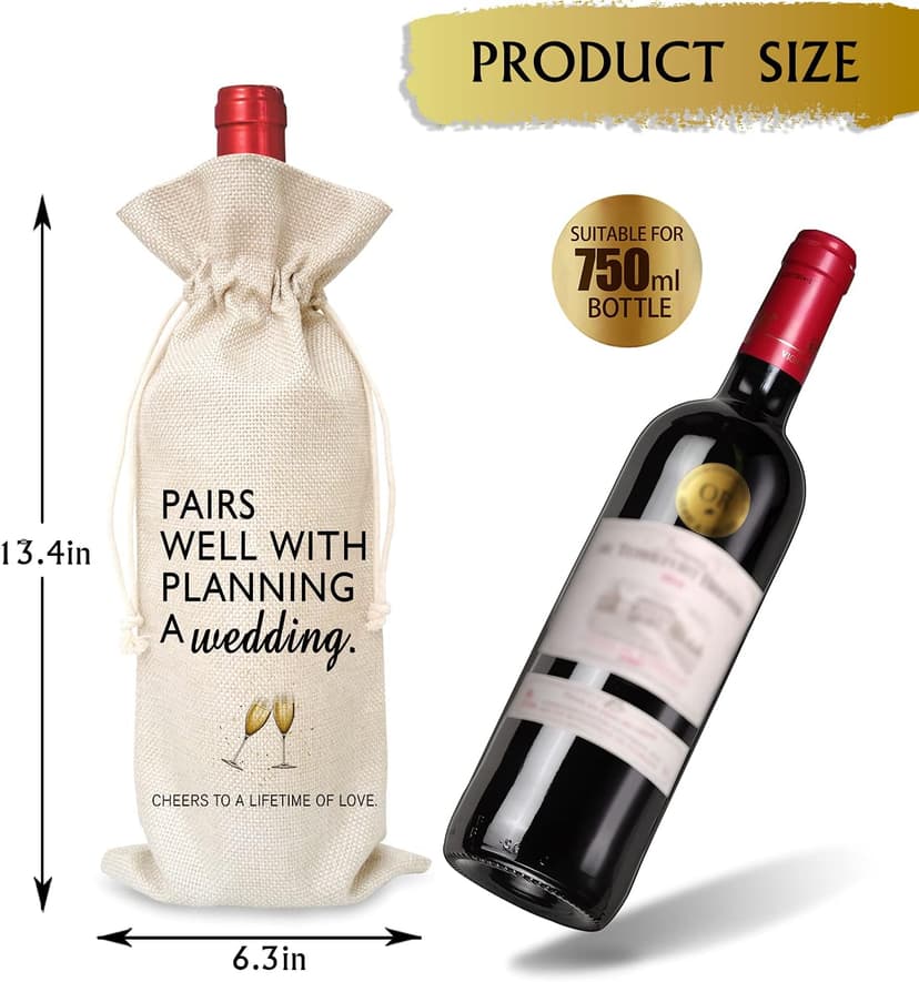 Wine Bag Wedding Gift for Mr and Mrs - Engagement Gift J14