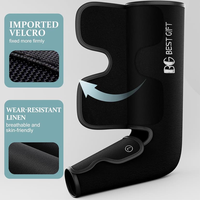 Gifts for Dad Mom Men Women Christmas Mothers Day, Fathers Day, Air Compression Massager with Heat for Foot, Leg, Calf, Thigh, Knee, Helpful for Vericose Veins, Muscle Fatigue, Cramps, Swelling, Edema