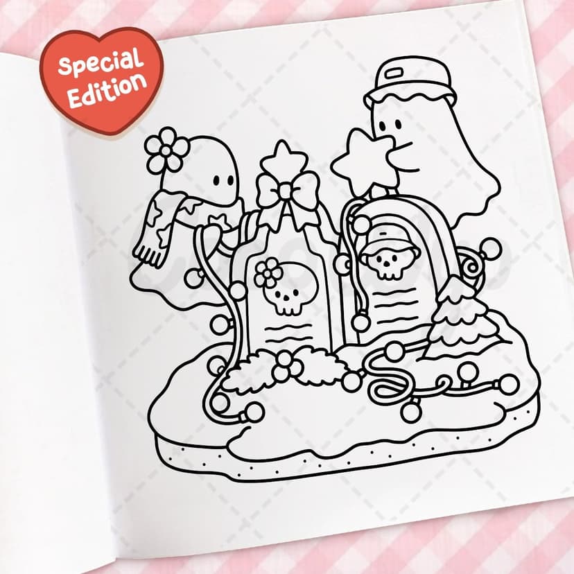 Cozy Christmas: Coloring Book for Adults and Kids (Cozy Spaces Coloring)