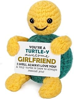 Girlfriend Gifts for Her, To My Love Birthday Anniversary Wedding Graduation Gift for Girlfriend Her from Boyfriend, Romantic I Love You Gift for Girlfriends, Handmade Positive Crochet Animals Turtle
