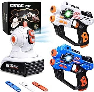 Laser Tag, 2 Lazer Toy Gun of Projector with Digital LED Score Display, Gifts for Kids, Teens, Adults, Shooting Battle Games with 3 Targets, Birthday Gift Toys for 6 7 8 9 10 11 12+Year Old Boys Girls
