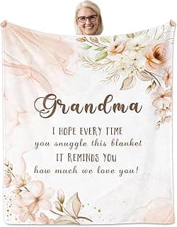Gifts for Grandma, Grandma Blanket 60"X50", Grandmas Birthday Gifts from Grandkid, Grandma's Gift Ideas for Mothers Day & Christmas, Grandmother Gifts