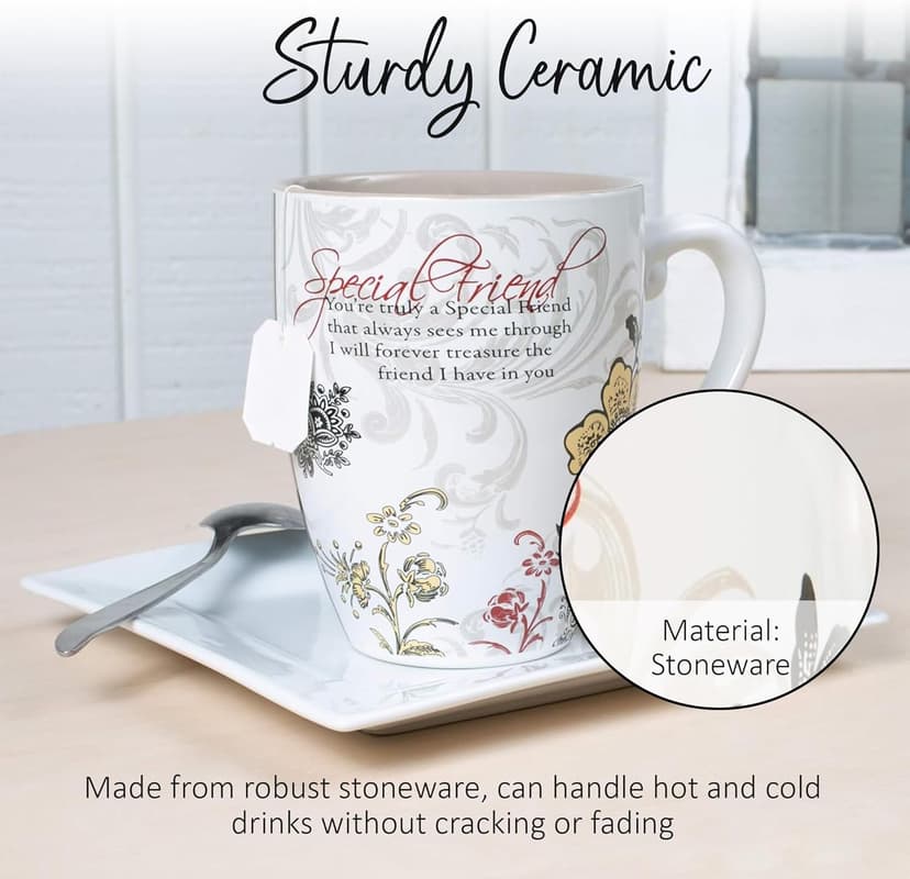 Pavilion Coffee Mugs - Mark My Words Special Friend Mug with "You're Truly A Special Friend" Text Design - Ceramic Coffee Cup for Friends, Microwave & Dishwasher Compatible - Multicolor, 20 oz