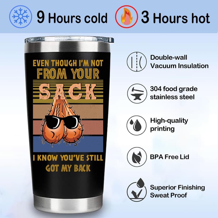 Bonus Dad Gifts - Funny Step Dad Gifts From Daughter, Son, Kids for Christmas Father's Day, Birthday - Best Bonus Dads Travel Coffee Mug 20 oz Tumbler