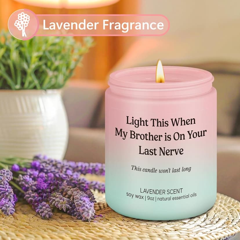 LEADO Scented Candle - Sister in Law Gifts - Funny Bridal Shower, Wedding, Christmas, Birthday Gifts for Sister in Law, Brother, Brothers Girlfriend, Bride - Happy Birthday Present Ideas for SIL