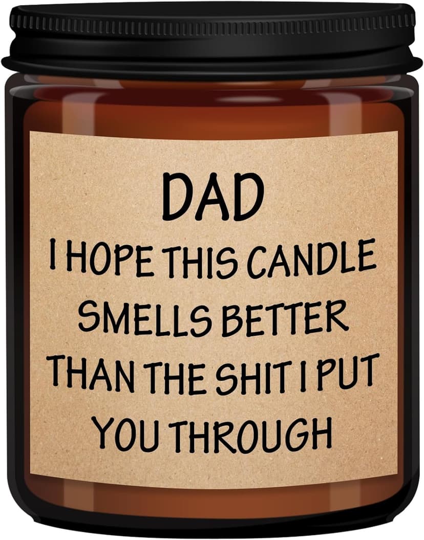 Father's Day Gifts for Dad Who Wants Nothing or Who Have Everything, Fathers Day Grandpa Bonus/Step Dad Gifts from Daughter Son Kids, Funny Gag Gift for Dads, Men Birthday Gift Ideas, Lavender Candle