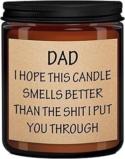 Father's Day Gifts for Dad Who Wants Nothing or Who Have Everything, Fathers Day Grandpa Bonus/Step Dad Gifts from Daughter Son Kids, Funny Gag Gift for Dads, Men Birthday Gift Ideas, Lavender Candle