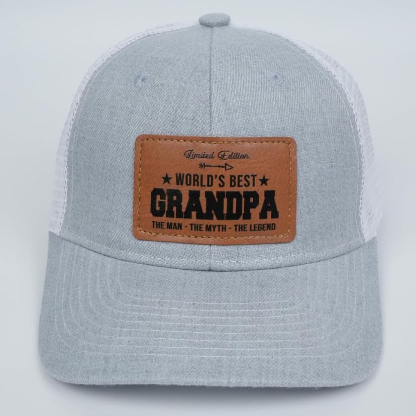 Men's Hat Gifts - Men Cap Gifts for Christmas Father's Day Birthday Trucker Hat Leather Pattern Baseball Cap