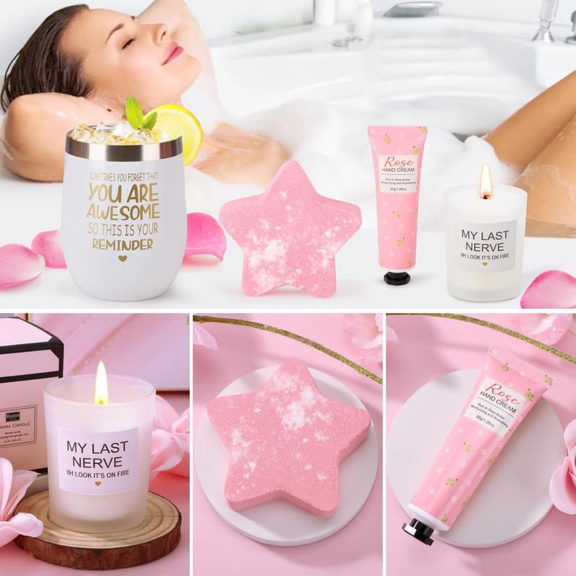 Best Friend Birthday Gifts for Women Self Care Package, Funny Friendship Gifts for Friends Female Bestie BFF Sisters, Christmas Gift for Bestfriend Mom Her Wife Girlfriend, Unique Spa Gift Baskets
