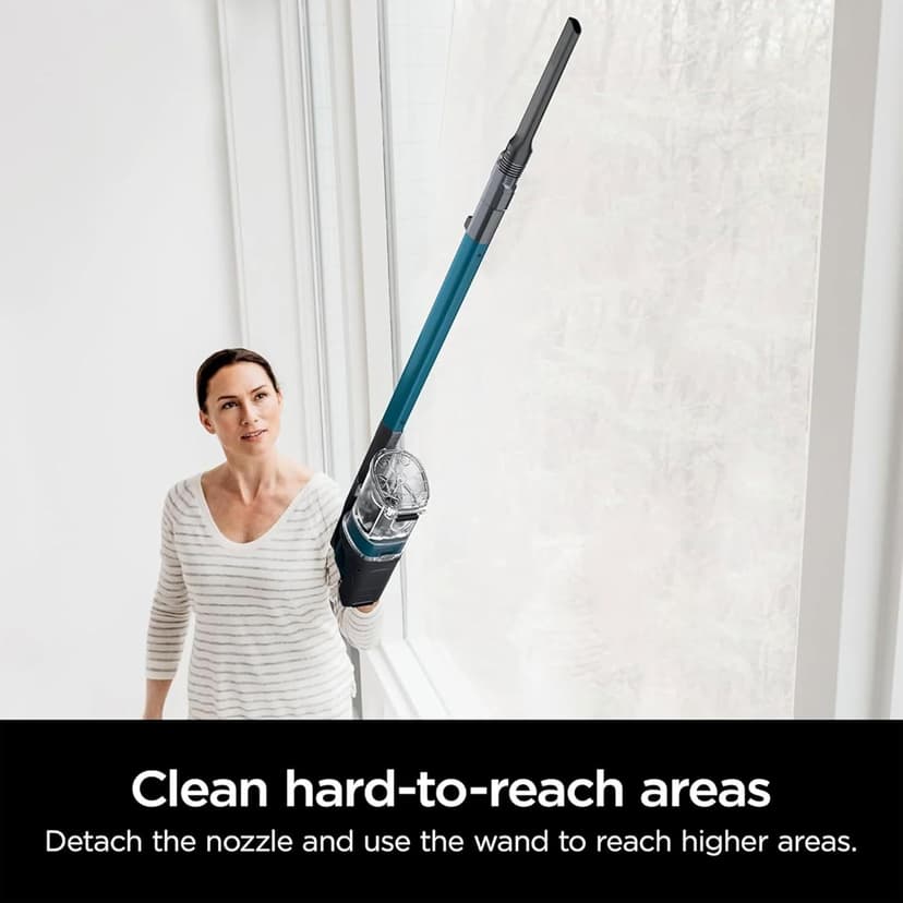 Shark Pet Pro Cordless Lightweight Stick Vacuum Cleaner, Self Cleaning Brushroll, 40 Min Runtime, Removable Handheld, XL Dust Cup, Teal/Grey (Renewed)