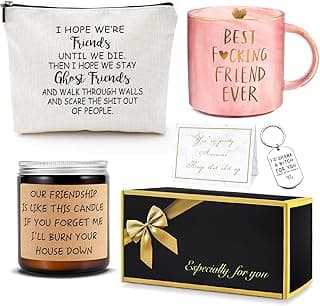 Best Friend Birthday Gifts for Women Friendship Gifts for Women Funny Best Friend Gift for Woman Bestie Gift for Woman Bff Bestfriend, Coffee Mug Makeup Bag Keychain Card