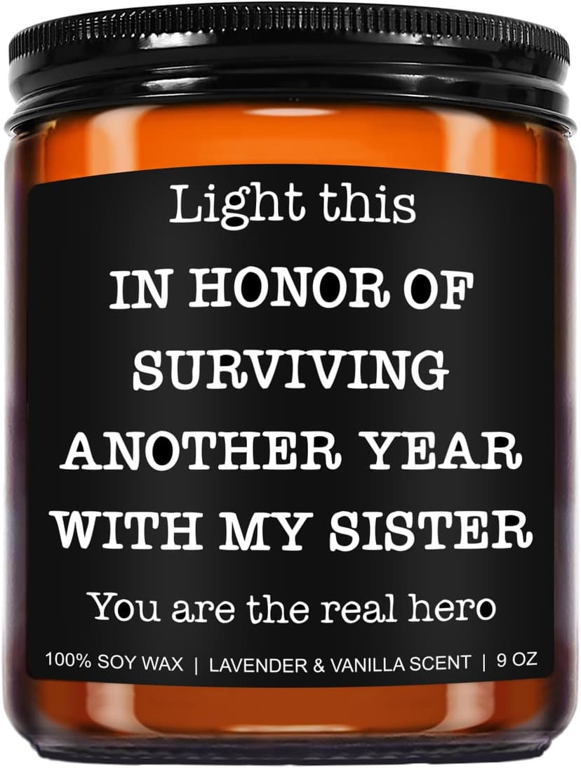 Funny Scented Candle - Brother in Law Gifts, Christmas, Stocking Stuffers, Birthday, Cool Gifts for Brother in Law, Best BIL - 9 oz Jar Candle, Soy Wax