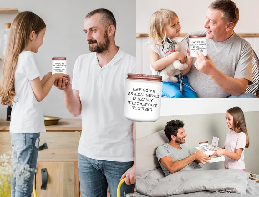 Gifts for Mom Dad from Daughter - Funny Mom Dad Birthday Gift, Mothers Fathers Day Birthday Thanksgiving Christmas Lavender Candles Gifts from Daughter