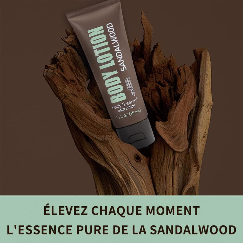 BODY & EARTH Men Gift Sets - 3PC Mens Gift Baskets Includes Sandalwood Shower Gel, Body Lotion, Shampoo, Mens Gift Basket as Birthday and Christmas Gifts for Men, Boyfriends and husbands