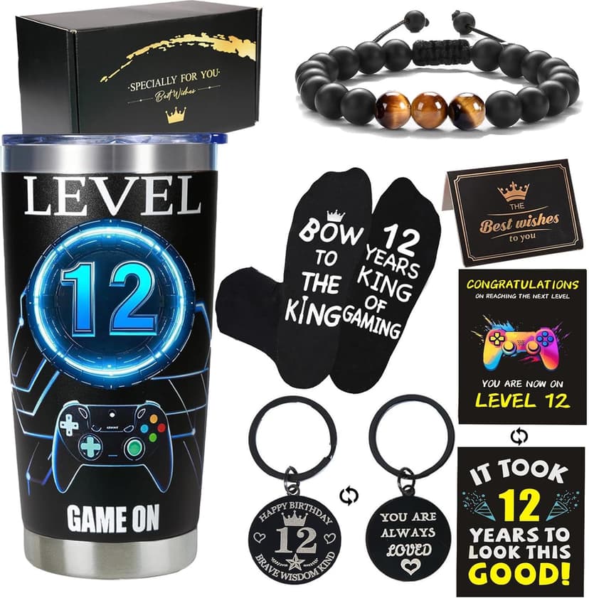 12 Year Old Boy Gifts, 12th Birthday Gifts Decorations for Son, Gamer Gifts for Teenage Boy, Christmas Gift for Kids, Nephew, Grandson, Brother