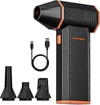 WOLFBOX MF50 Compressed Air Duster-110000RPM Super Power Electric Air Duster, 3-Gear Adjustable Mini Blower with Fast Charging, Dust Blower for Computer, Keyboard, House, Outdoor and Car