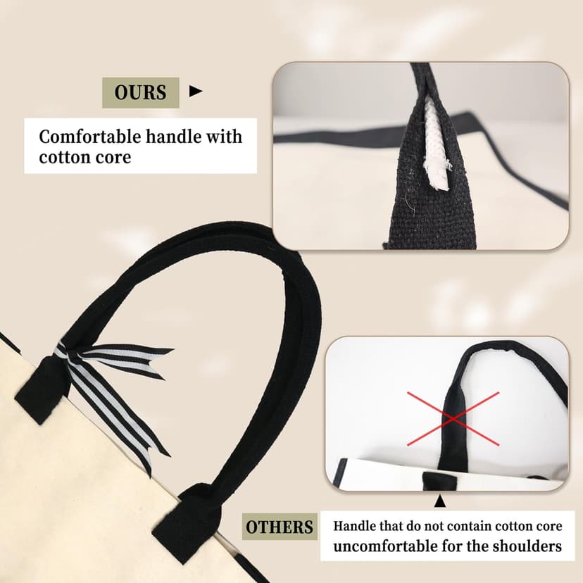 BeeGreen Embroidery Monogram Initial Tote Bag for Women Teacher Mom Friend Personalized Gift for Birthday Beach Wedding Work