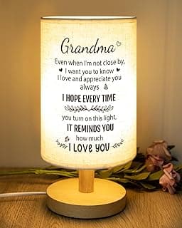Grandma Birthday Gifts, Mothers Day Grandmother Long Distance Gifts from Granddaughter, Grandmother Desk Bedside Lamp Home Decor from Grandkids