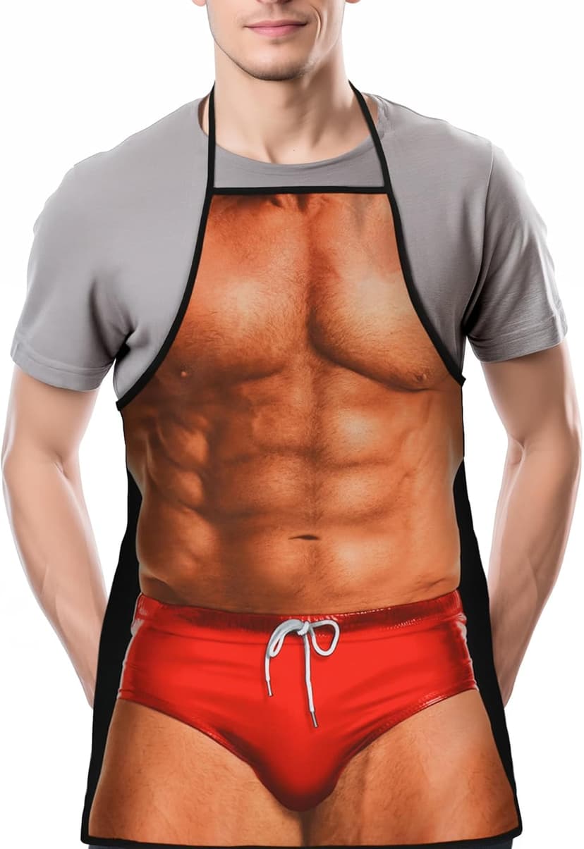 Landisun Apron Kitchen Chef Cooking Gag Gift Creative Funny Grilling Baking