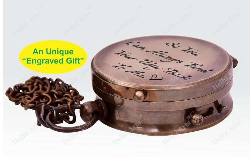 So You Can Always Find Your Way Back to Me/Personalized Compass/Anniversary giftfor him/her. Luxury Gift