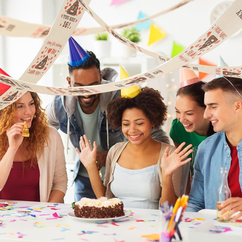 16th Birthday Gifts for Boy or Girl - Happy Prank Toilet Paper - 16th Birthday Decorations, Party Supplies Favors - Funny Gag & Novelty Bday Present for Him, Her, Friends- Sweet 16 Year Old Gift Ideas